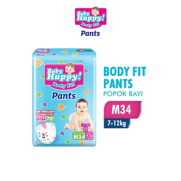 DAIPERS BABY HAPPY PANTS ALL-SIZE S40/M34/L30/XL26/XXL24