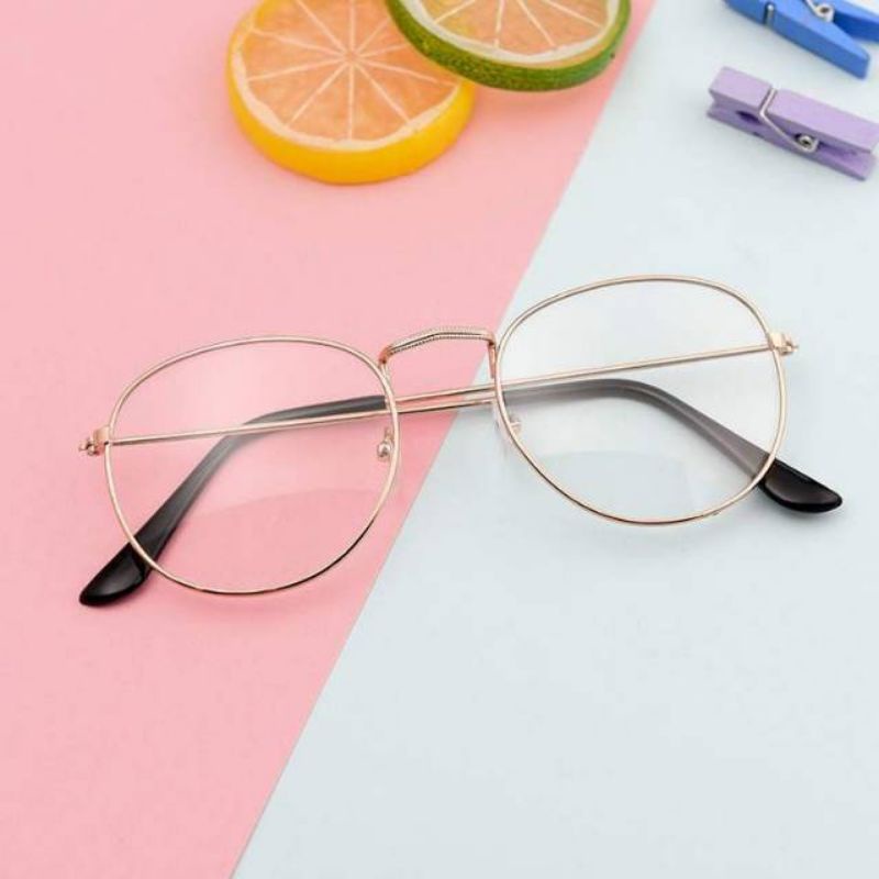 LICA.8 MEDAN KACAMATA OVAL UNISEX KACAMATA MURAH KOREAN STYLE SIMPLE ELEGAN POLOS BASIC KACAMATA FAS