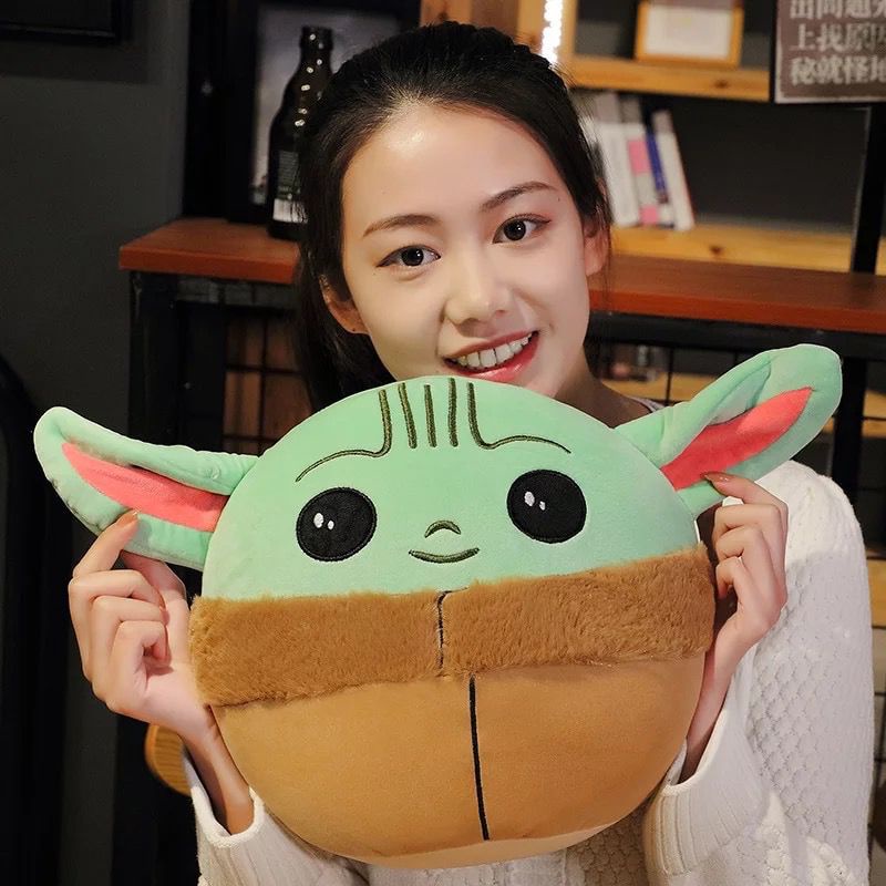 30Cm Bayi Yoda Mainan Mewah Lucu Kartun Star Wars Mandalorian Bantal Boneka Boneka Gadis Hadiah Kawaii Boneka Mewah