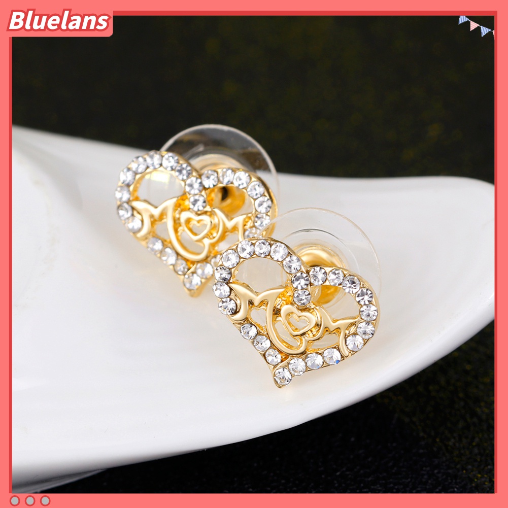 Set Perhiasan Kalung Gelang Anting Bentuk Hati Model Hollow Lapis Emas Untuk Wanita