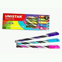 

Bolpoin/Polpen Lilin UNISTAR Satu Pack Isi 12Pcs Warna Hitam