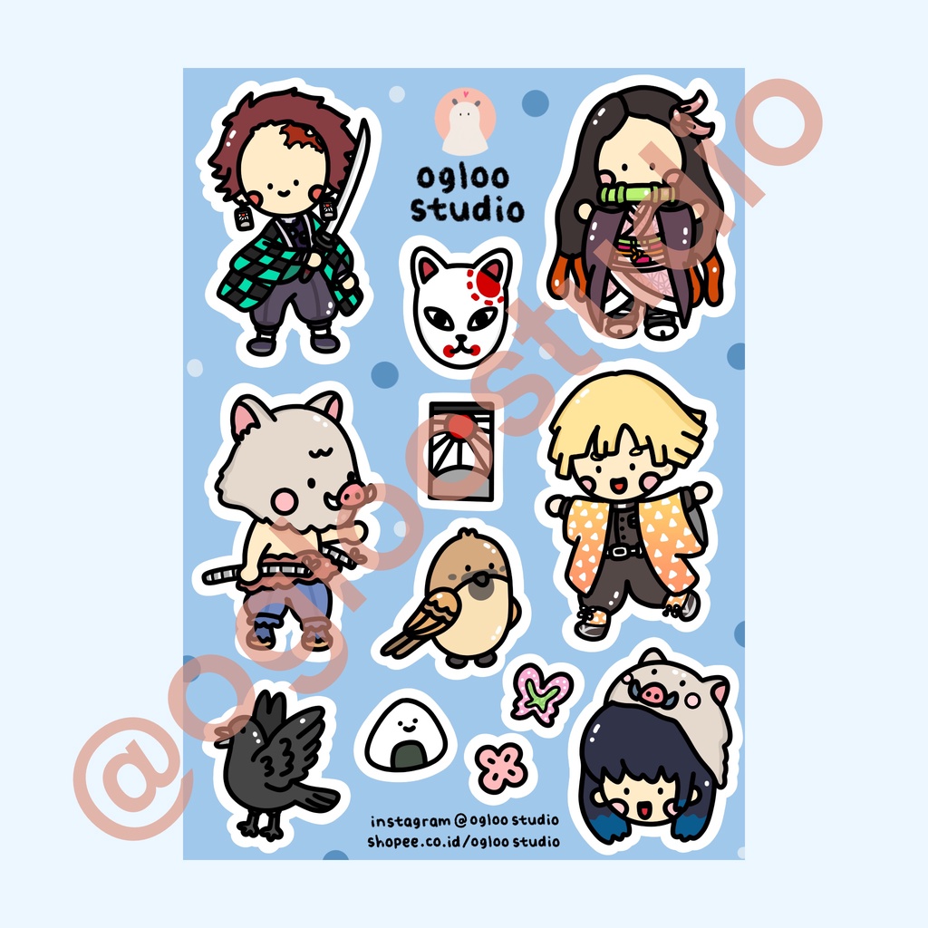 STICKER AESTHETIC / STIKER ESTETIK / STICKER TUMBLR / STIKER LUCU (ANIME DEMON SLAYER)