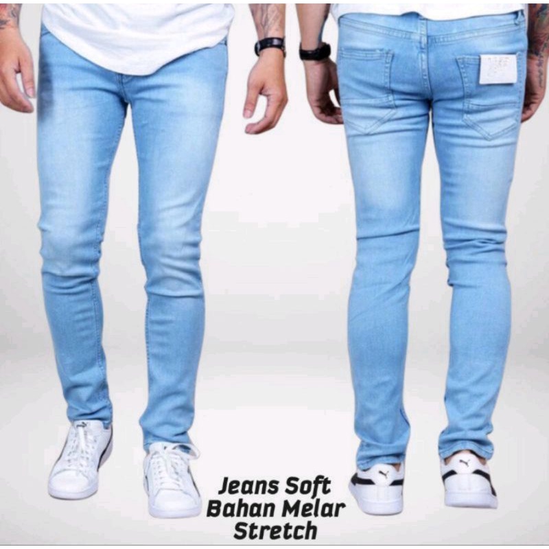 Celana jeans panjang pria slimfit murah