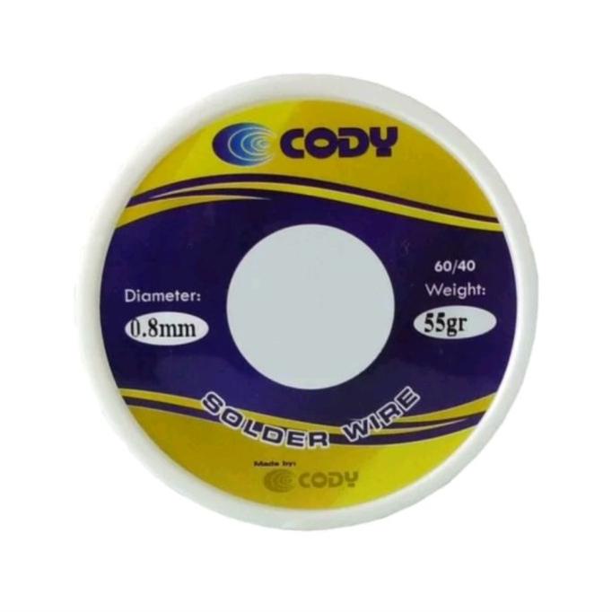favorit] timah gulung cody 0.8mm timah solder cody 0.8 solder wire cody 55gr