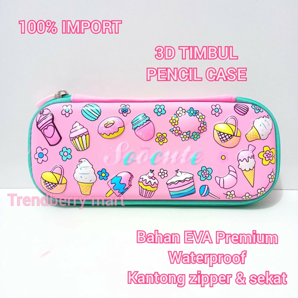 Kotak Pensil 3D Karakter Cake Small Soocute cocok untuk kado gift hadiah ultah anak perempuan cantik