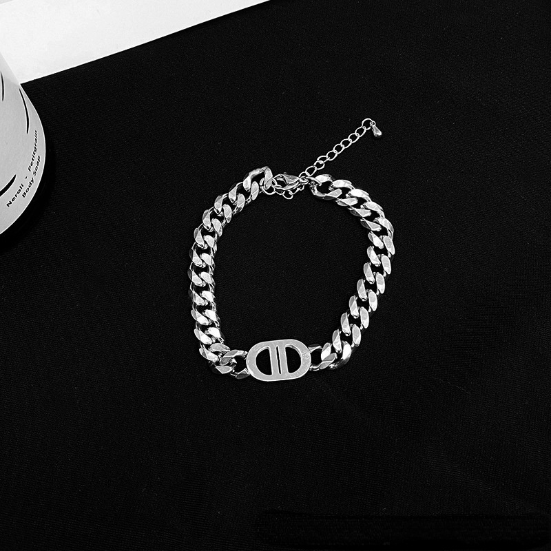 Mhang Gelang Tangan Rantai Gaya Korea Motif Bunga Mawar + Tulisan Love Untuk Wanita / Hadiah Valentine