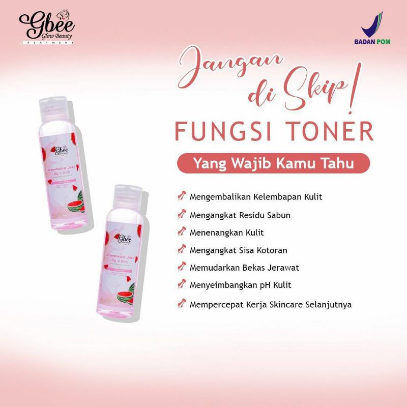 Toner GBEE GLOW BEAUTY melembabkano ORI BPOM