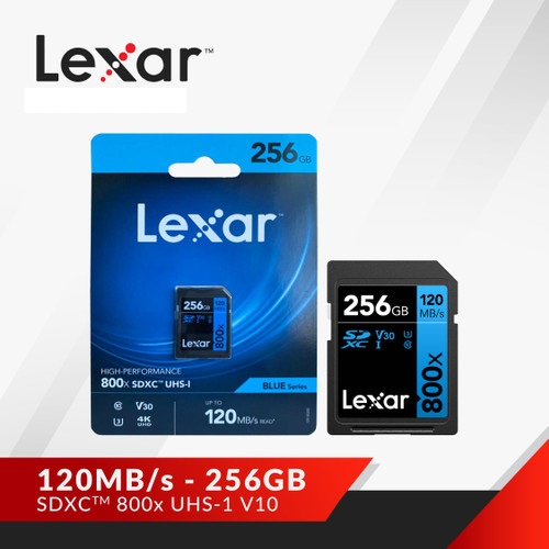 Lexar High-Performance 800x 256GB SDHC/SDXC UHS-I U3, V30