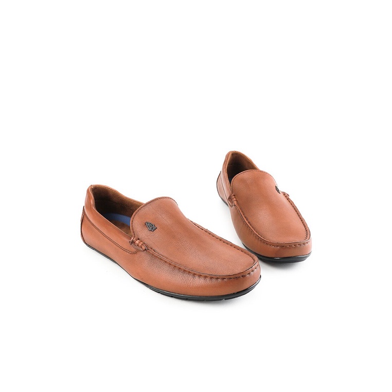 HM006 SEPATU SLIP ON HUSH PUPPIES PRIA ORIGINAL CASUAL KULIT COKLAT