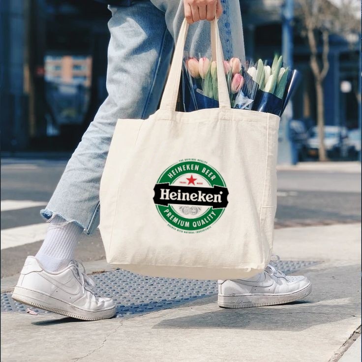 Tote Bag Canvas HEINEKENN O / Tas Nudie Canvas / Tote Bag Kanvas / TIPE A