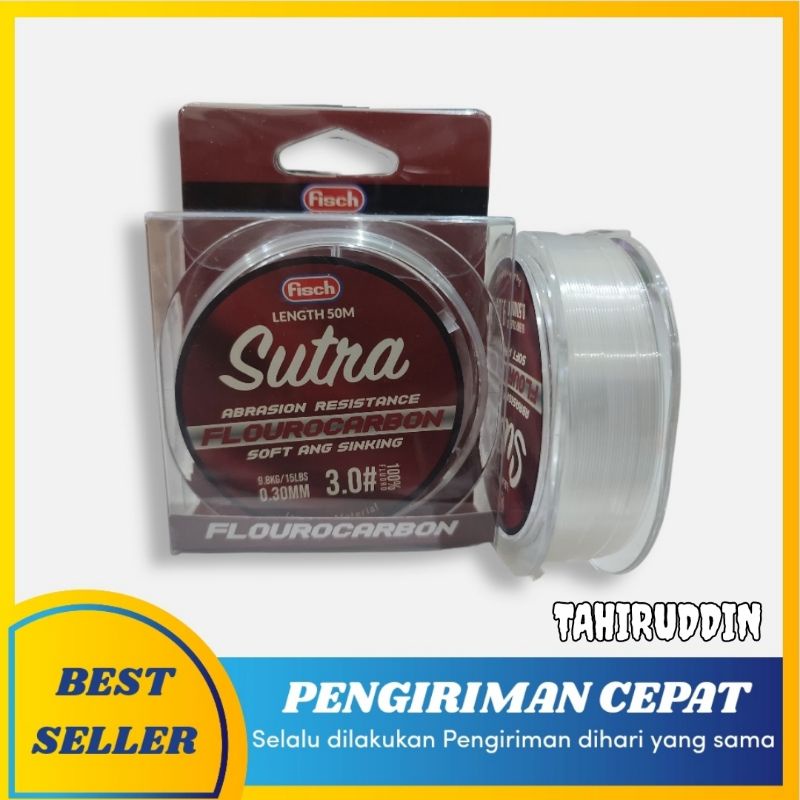 Senar Fisch SUTRA FLOUROCARBON Soft dan Sinking Panjang 50 meter