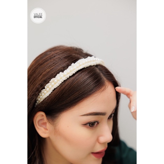 BANDO LACE MUTIARA KOREA  BANDANA MUTIARA KOREA STYLE