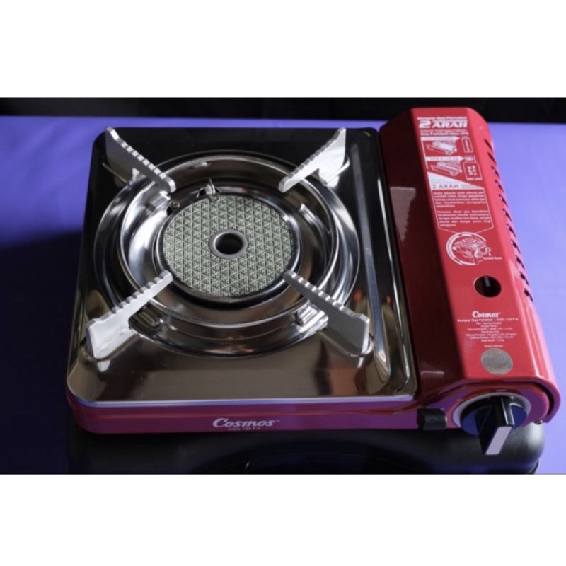 [ Cosmos ] Kompor Kemping / Gas Stove  / Gas Kaleng Cosmos CGC 123P N ( Merah / Coklat )