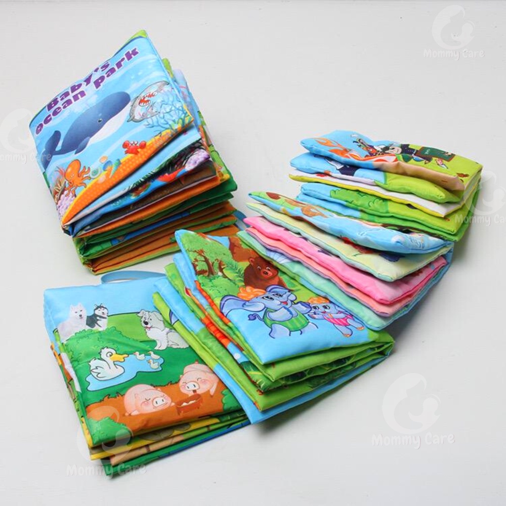 MOMMYCARE SOFT BOOK BUKU BANTAL EDUKATIF BUKU CERITA MAINAN BAYI BAHAN KAIN