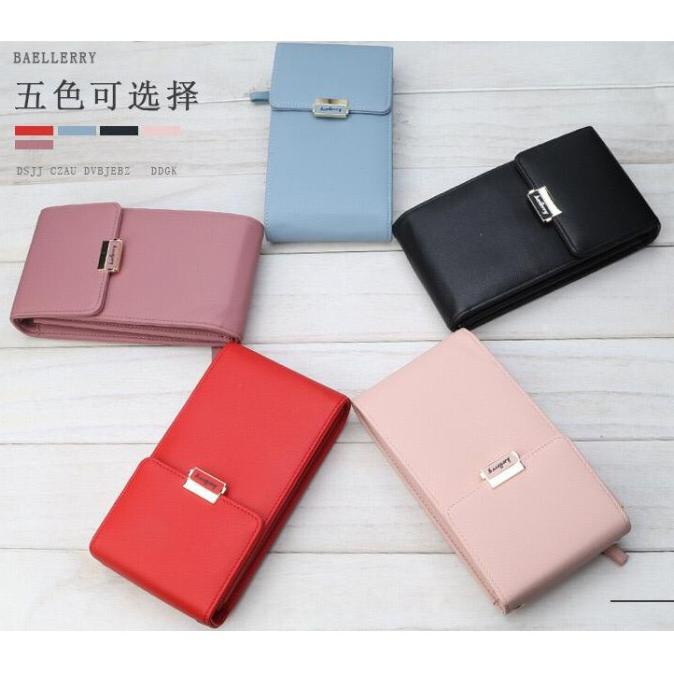 Tas Dompet HP Wanita Kulit Import Dompet Selempang Cewek Original Bael