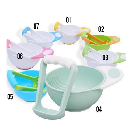 BABY SAFE FOOD MASHER BOWL GRINDING BABY FOOD MAKER MANGKOK MPASI MANGKOK PENGHALUS MAKANAN FULL SET | FADHILAH SHOP BJB