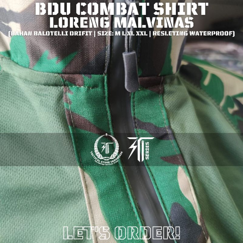 BDU Tactical Loreng Malvinas - BDU Combat Shirt Balotelli Kombinasi Drifit