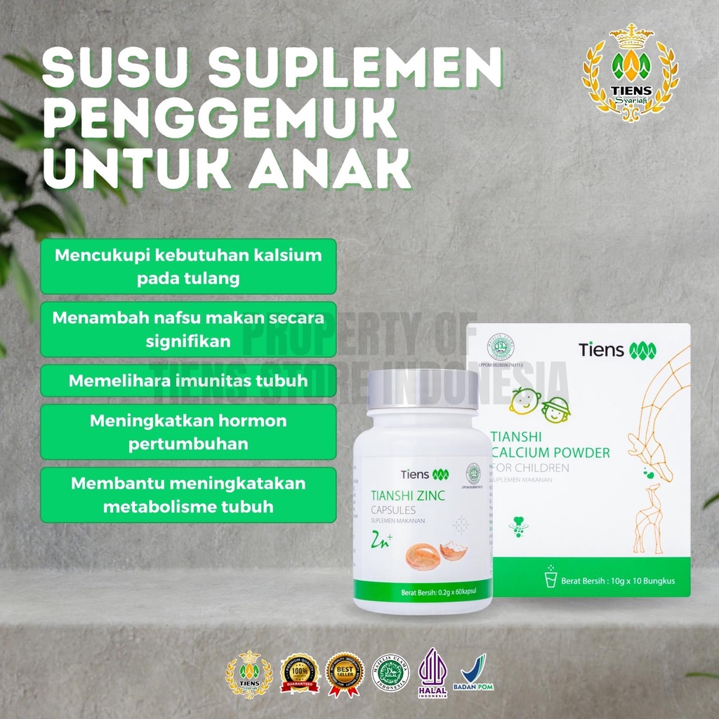 SUPLEMEN PENGGEMUK DAN PENAMBAH TINGGI BADAN UNTUK ANAK ORIGINAL HERBAL SUSU KALSIUM DAN ZINC TERJAN