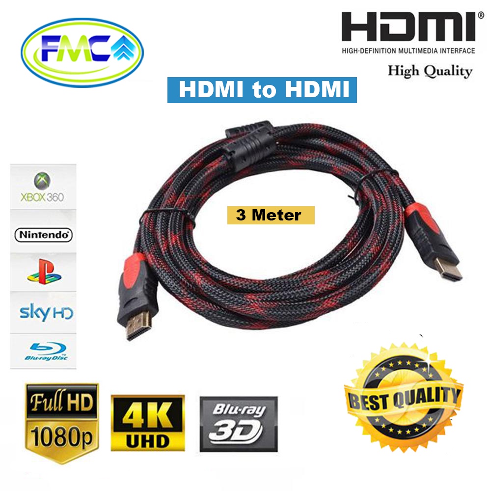 Kabel HDMI to HDMI Kabel HDMI to HDMI Full HD HDTV 5 meter 3 meter 1.5 meter High Speed Quality Support 4K Resolution