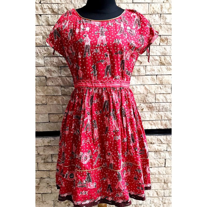 SALE DRESS BATIK MOTIF PAPUA WOMAN - TERUSAN WANITA ETNIK CEWEK