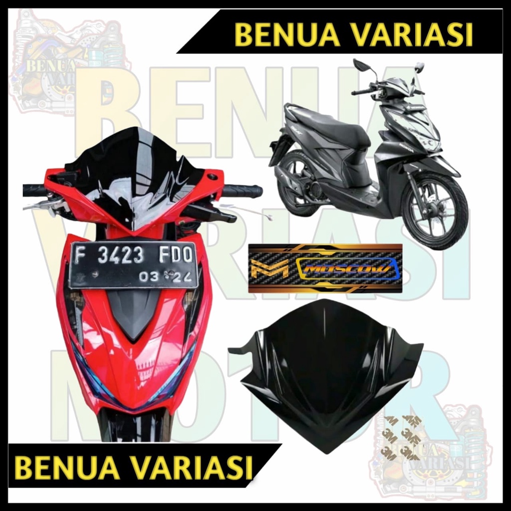 VISOR BEAT FI ESP NEW 2020 BEAT STREET BEAT DELUXE 2021 WINSIL BEAT NEW TAHUN 2020 2021 WINDSHIELD V