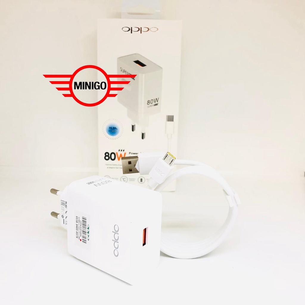 PROMO Charger Casan Cas A77s New Ready Boss 80W A53 A54 A55 Reno 4F 65W Fast Charging Tipe TYPE C dan MICRO-USB