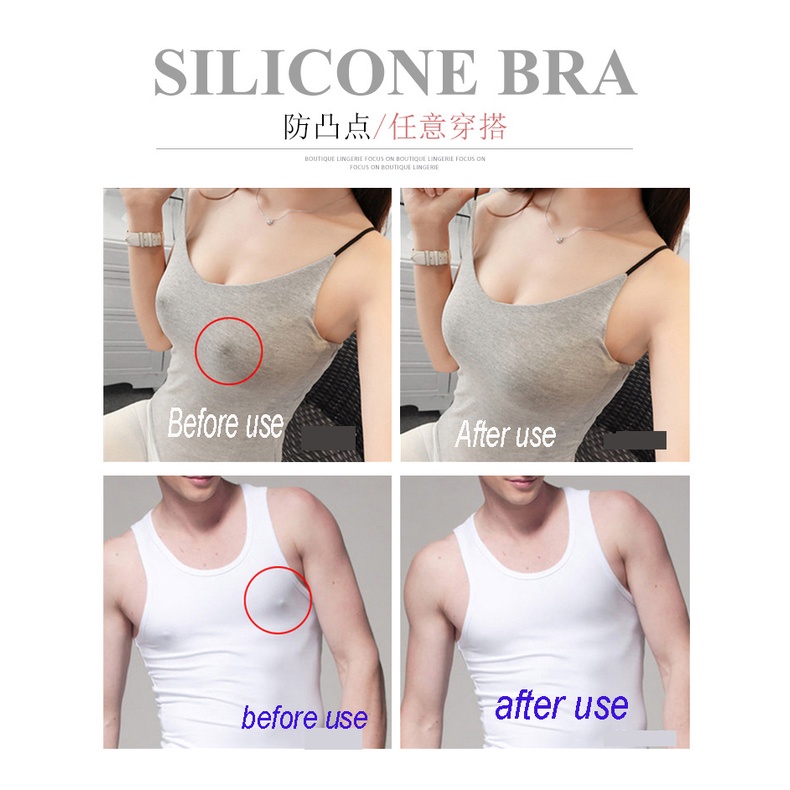 Nipple Patch Silikon Penutup Puting Payudara Seamless Reusable invisible bra