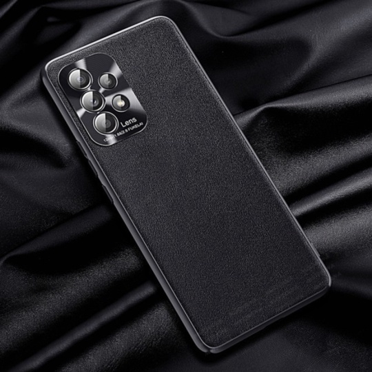 Unik SAMSUNG A32 4G / A32 5G SOFT CASE LEATHER LUXURY METAL CAMERA PROTECT - A32 5G Hitam Limited