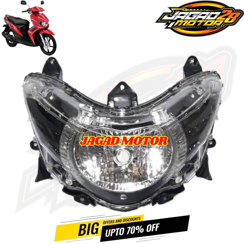 Reflektor Plus Mika Lampu Depan Yamaha Mio Soul GT / Reflektor Kaca Lampu Depan Mio Soul GT / Reflektor + Kaca Mika Lampu Depan Mio Soul GT / Reflektor Lampu Depan Head lamp Mio Soul GT