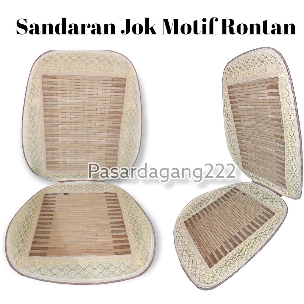 Sandaran Jok Mobil Motif Rotan