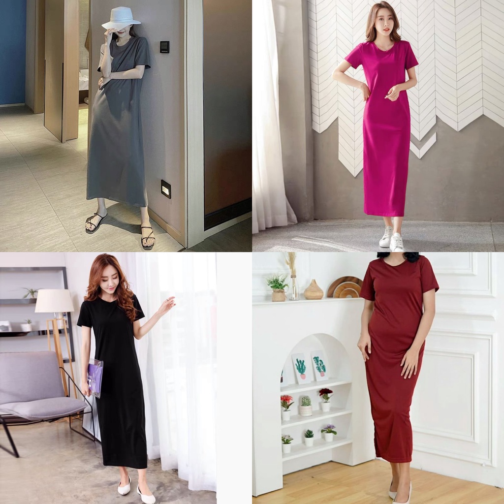 BEFAST - ZFS OOTD Dress MACA / SOCI DRESS / Dres Maxy Terbaru / Pakaian Wanita Kondangan/Pesta / Longdress Kekinian Remaja Wanita ABG / Dress Polos / Fashion Ala Style Korean / Longdress lengan Pendek / Termurah