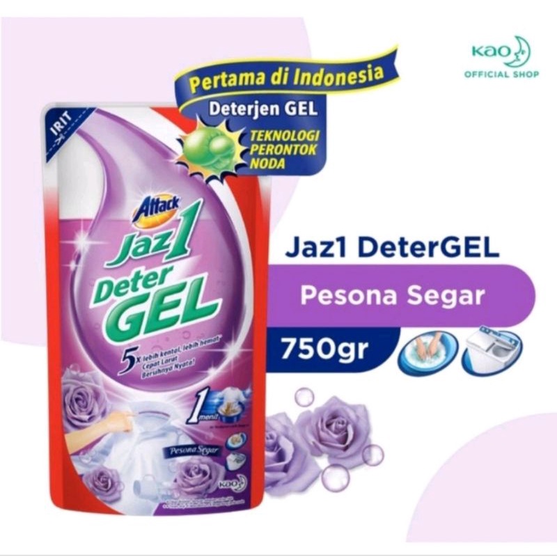 ATTACK JAZ1 DETERGEL - SABUN CUCI BAJU CAIR ATTACK JAZ1 750 gr / SABUN ATTACK