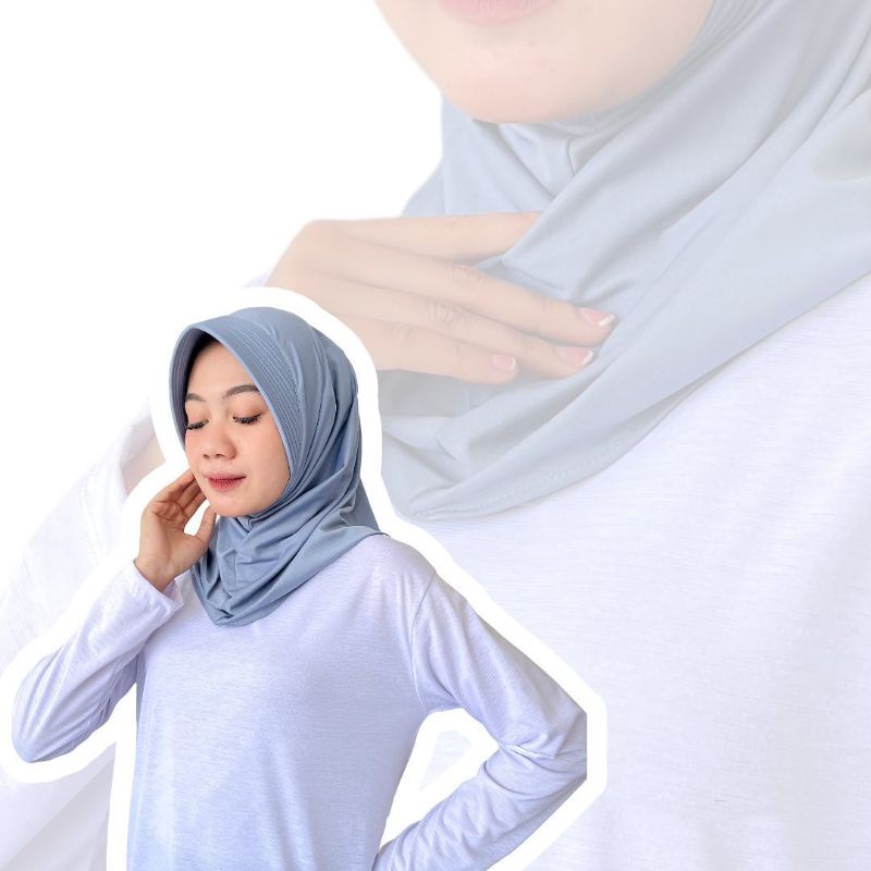 Hijab SPORT SIZE S (SMALL) instan Premium Jersey Pet Antem Bergo Pendek Kerudung Olahraga Jilbab Vol