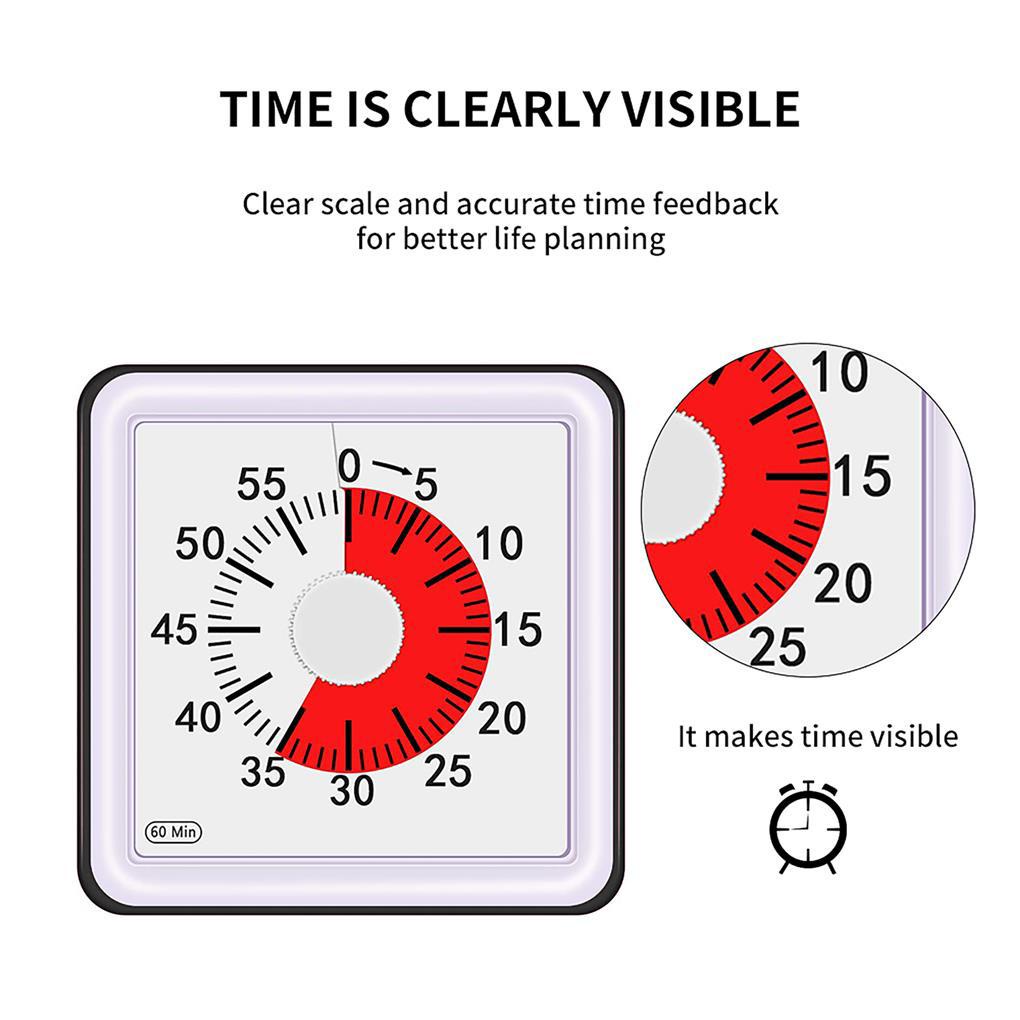 Timer Elektronik Alat Manajemen Visual Belajar Senyap Perangkat Waktu Hemat Energi Anak-Anak Dapur Rumah Memasak Shower Countdown