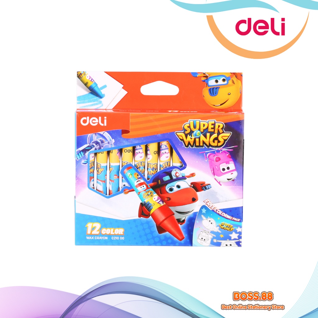 

WAX CRAYON / CRAYON LILIN 12 COLORS DELI EC-21000