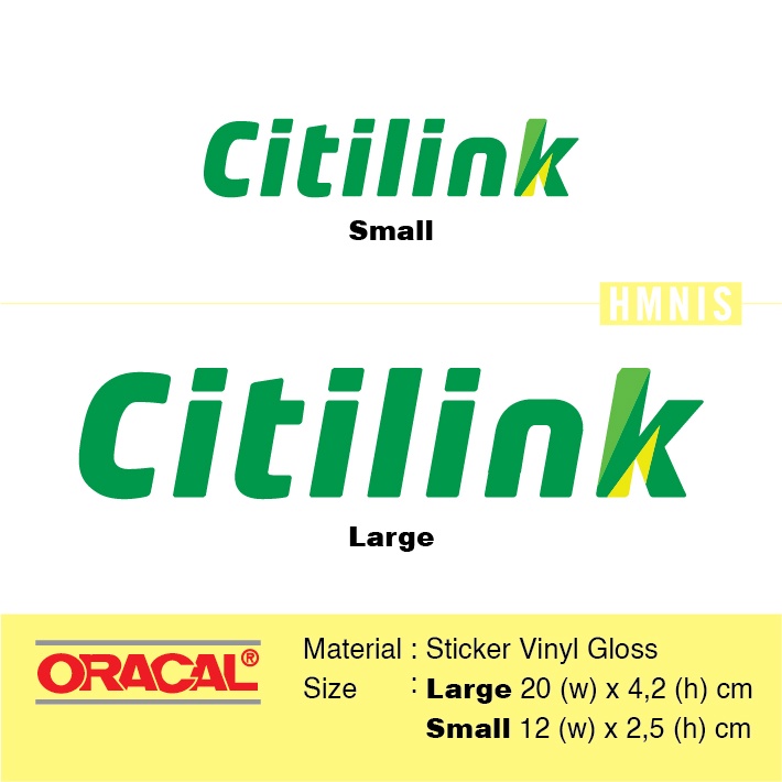 Sticker Citilink, Sticker Logo Citilink, Cutting Sticker Citilink, Sticker Maskapai