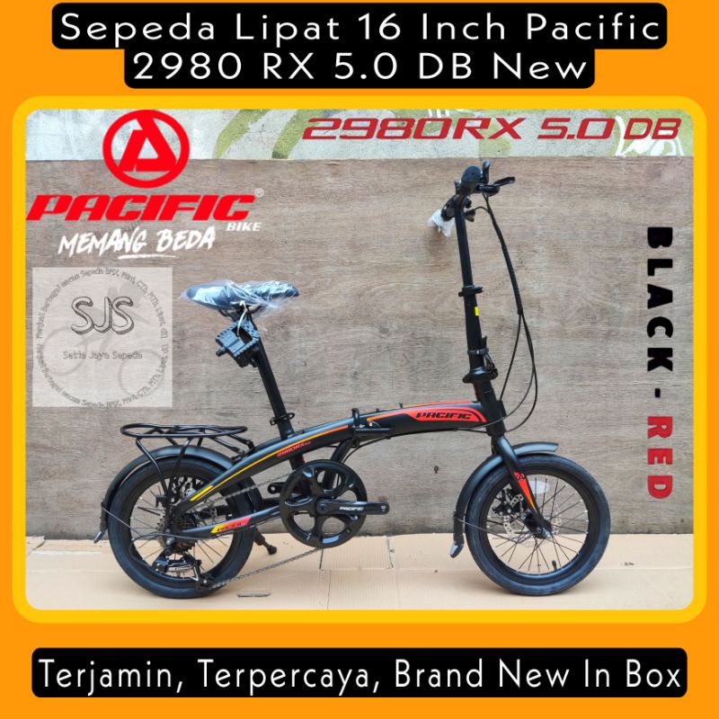 Sepeda Lipat / Folding Bike 16 Inch PACIFIC 2980 RX 5.0 DB Steel 7 Speed New