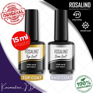 Image of ROSALIND Base Coat dan Top Coat Nail Gel UV LED / Kutek / Cat Kuku/ kutek bening/Primer/Dehidrator