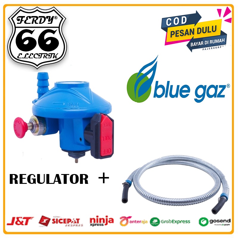 Blue Gas Original Paket Hemat Selang Dan Regulator Blue Gas