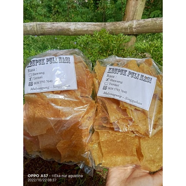 

krupuk puli nasi 100%original gurih rasa bawang dan terasi