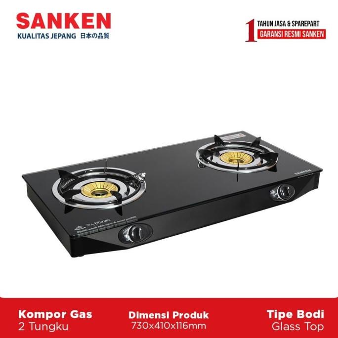 TERBARU Sanken SG-369 DX2 Kompor Gas 2 Tungku /PERALATAN MASAK SET/PANCI PRESTO/PANCI SET/WAJAN ANTI