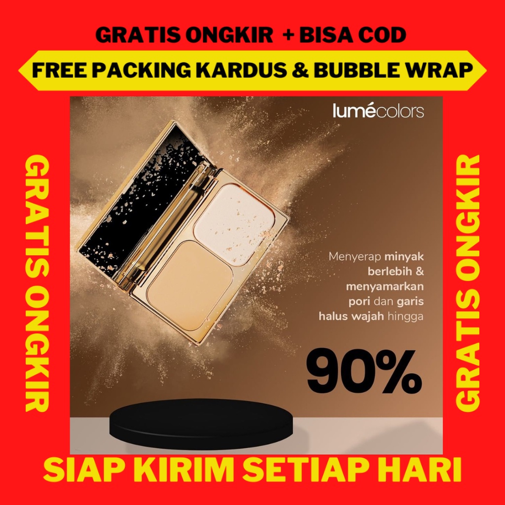 Compact Powder Bedak Padat Lumecolors Fullcoverage, Bedak Padat Compact Powder Lumecolors Two Way Ca
