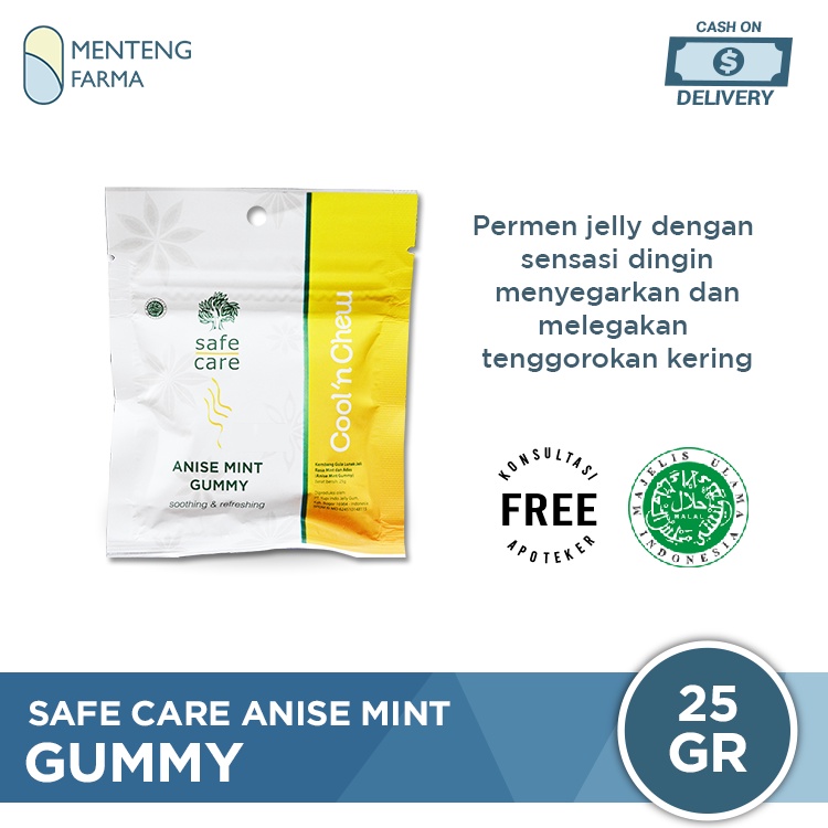 Safe Care Anise Mint Gummy - Permen Jelly Penyegar Mulut