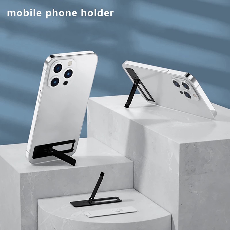 Stand Holder / Dudukan Ponsel Universal Model Lipat Bahan Metal Ukuran 0.6mm Portabel Ultra Tipis