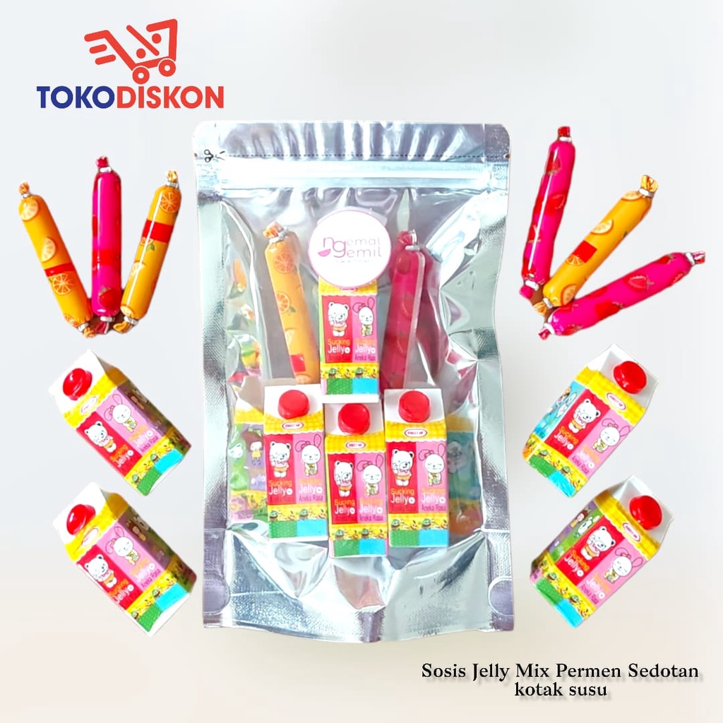 

Sosis Jelly Mix Permen Sedotan Kotak Susu Kualitas Premium