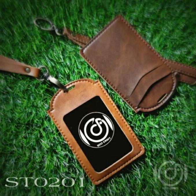 

=====] ST0201 Id card holder / name tag kulit / ID Card holder standar 2 slot