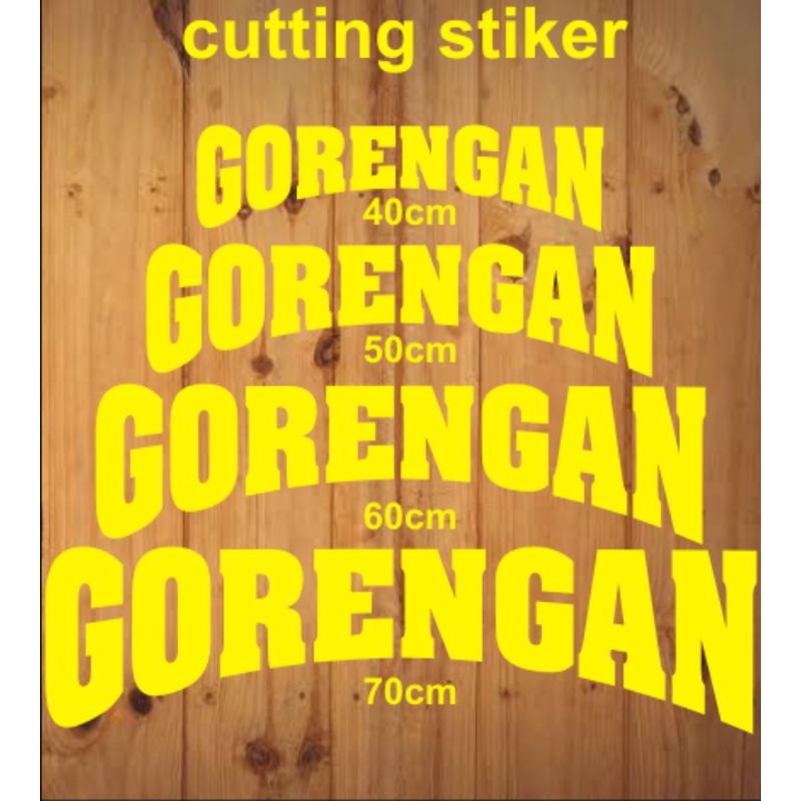 stiker cutting sticker variasi gorengan