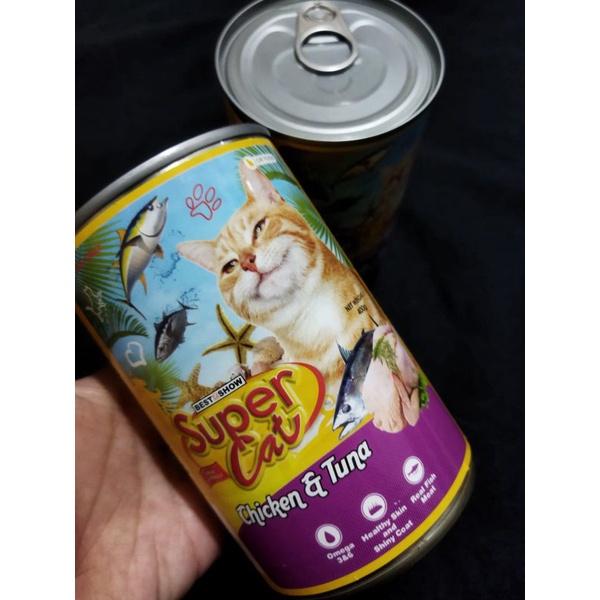 SuperCat Chicken &amp; Tuna 400gr Makanan Kucing Basah Kaleng