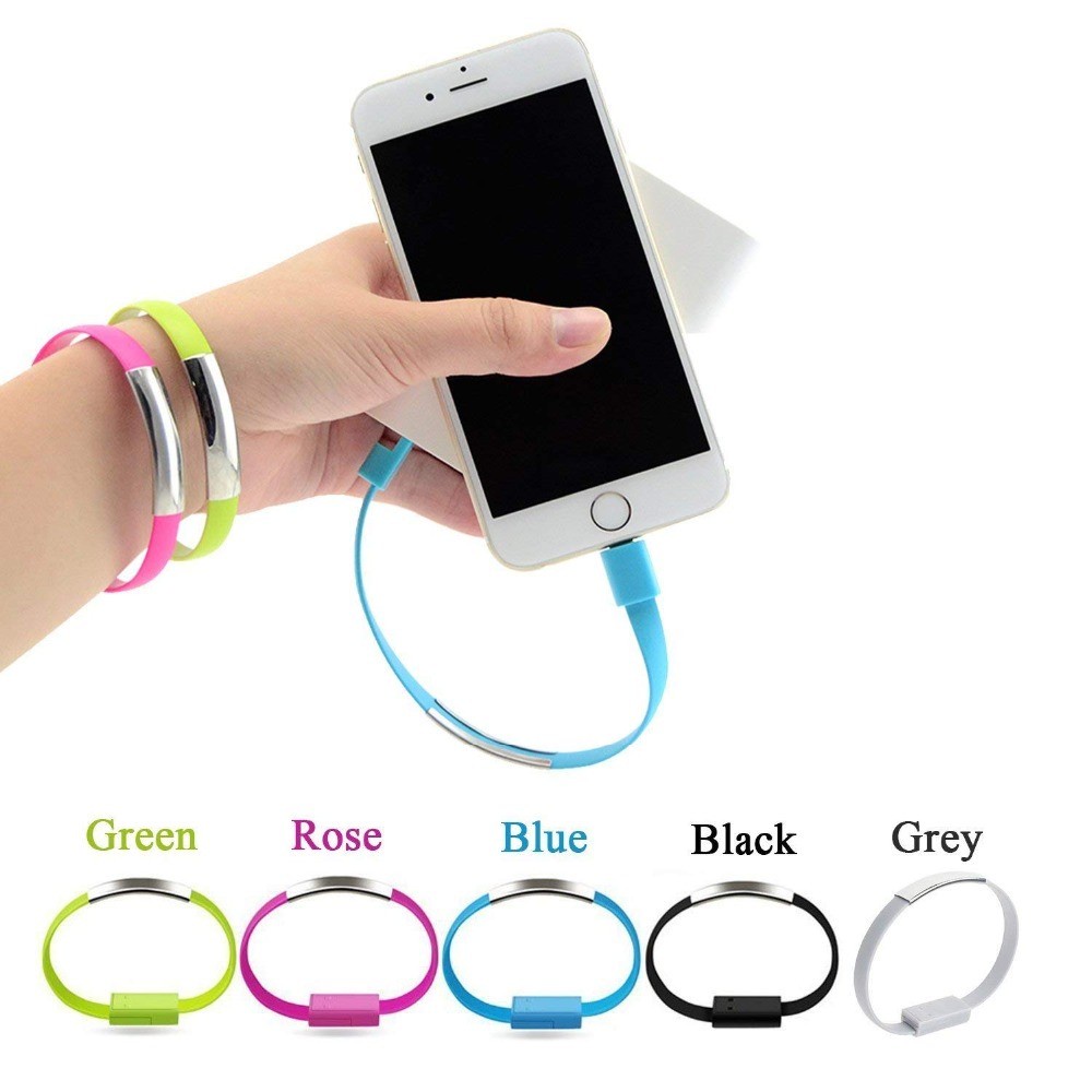 Gelang Kabel Data / Charger Micro USB Tipe C Fast Charging Untuk Iphone 14 / Android