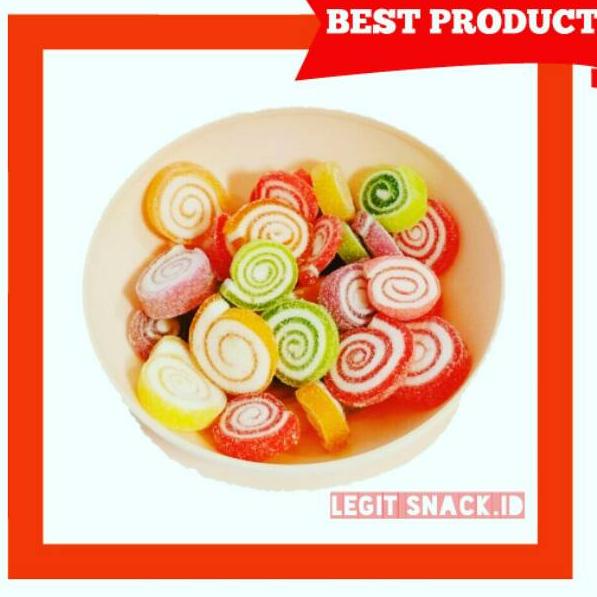 

10.10 sale Jelly Thailand Roll Lingkaran / Permen Jeli Kiloan / Jely Buah 500 Gram !!